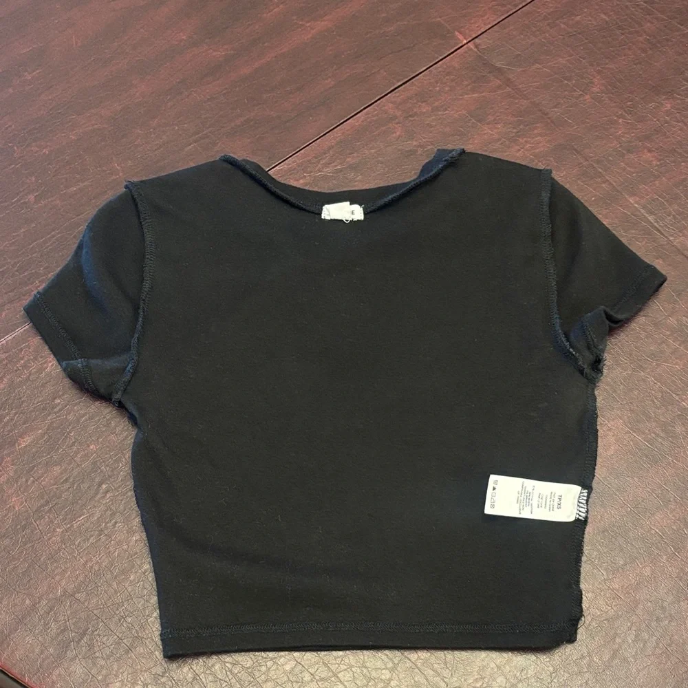 Garage Black Crop Tee with Red Cherry Graphic - Picture 5 of 11